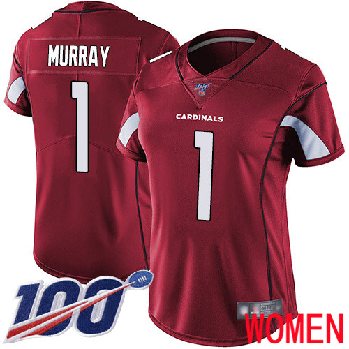 Arizona Cardinals Limited Red Women Kyler Murray Home Jersey NFL Football #1 100th Season Vapor Untouchable->arizona cardinals->NFL Jersey